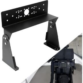 Universal Fish Finder Graph Mount for Boat, Adjustable Bottom Angle, Deck Marine Electronic Mount, Compatible with Garmin/Lowrance/Humminbird and More (8" H) (Dual Graph Mount)