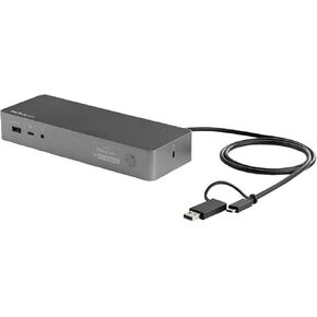 Star Tech.com USB-C & USB-A Dock - Hybrid Universal Laptop Docking Station w/ 100W Power Delivery - Dual Monitor 4K 60Hz HDMI & DisplayPort - Universal Hybrid USB-A USB-C Docking Station for U