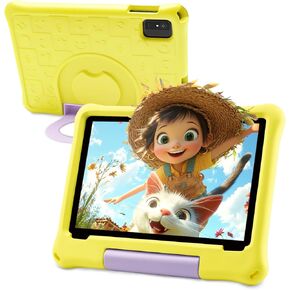 Kids Tablet, Android 15 Tablet for Kids 10 inch with Case, Octa-Core, 8GB+64GB, 1TB TF Expandable Android Tablets for Toddlers, Parental Control, Dual Camera, WiFi 6