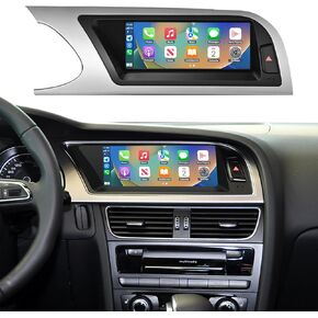 Road Top 8.9 Inch Car Radio Wireless CarPlay Touchscreen for Audi A5 2009-2015 Year with 3GMMI, Car Radio Stereo Multimedia Screen, Support Wireless Android Auto, Navigation, Mirrorlink
