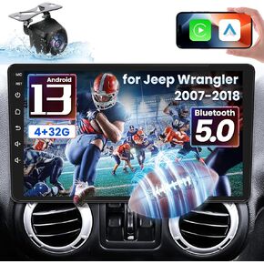 ستيريو راديو سيارة لجيب Wrangler JK 2007-2017: 8Core 4G+32G