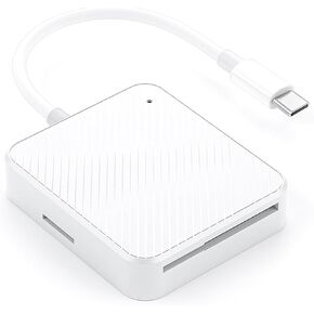 Portable 4 in 1 USB-C Memory Card Reader Adapter, M2/SD/XD/SM Camera Memory Card Reader Adapter