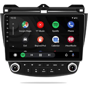 مناسبة لمستقبل راديو شاشة Honda Accord 2003-2007 Android Car Radio Stereo Screen Radio ، مع Carplay Android Auto Bluetooth (4 * 64)