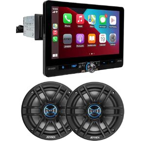 JENSEN J1CA8FL 8-inch Car Stereo & JS62 2-Way 6.5 inch Car Speakers