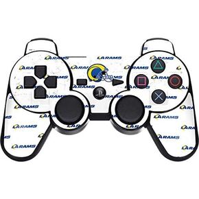 Skinit Decal Gaming Skin Compatible with PS3 Dual Shock Wireless Controller - Officially Licensed NFL Los Angeles Rams White Logo Blast Design