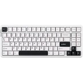 EPOMAKER X LEOBOG HI86 Wireless Gaming Keyboard, Gasket Aluminum Mechanical Keyboard with Spray-Painted Finish, Hot Swap Programmable Keyboard, RGB Backlit for Win/Mac/Gaming (White)