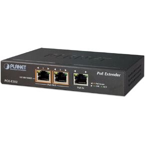 Planet Poe-E202 1-Port 802.3at Poe+ إلى 2-Port 802.3af/في Gigabit Poe Extender