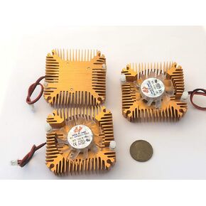 3 قطع النحاس 12V 55mm 2pin ألومنيوم التبريد مروحة التدفئة التبريد برودة VGA CPU A8
