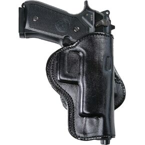 Maxx Carry Compatible with Leather Paddle OWB Gun Holster fits Glock G34 9mm | Beretta 92 F, 92 FS, 92 A1, M9 A1, 96 A1, 96 FS | Springfiel XDM 4.5 and 5.25 inch | Taurus 92