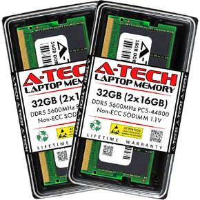A-Tech 32GB RAM for ASUS ROG Strix G17 (2023) G713, G713PI, G713PU, G713PV Gaming Laptop | DDR5 5600MHz PC5-44800 SODIMM 2Rx8 1.1V 262-Pin Non-ECC SO-DIMM Memory Upgrade