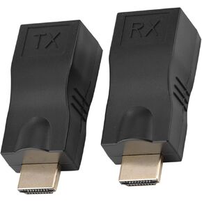 Yosoo to Ethernet Adapter, Converter 2X 30m to RJ45 Network Cable Extender with Extender Adapter Over CAT‑5e CAT6 Over Ethernet for HDTV Set Top Boxes DVD