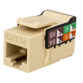 CAT5E RJ45 Keystone Jack ، V -Max Series - Ivory Color - (50 Pack)