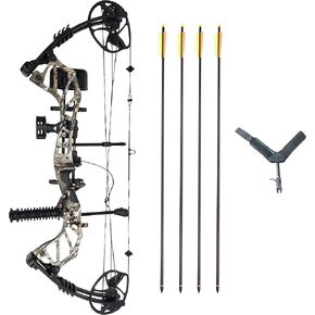 SAS Feud X 30-70 Lbs 19-31" Draw Length Compound Bow Pro Package for Hunting Field Target