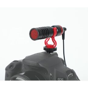 Professional Universal Shotgun Video Microphone for Camera and Smartphones with Shock Mount、Windscreen - Black