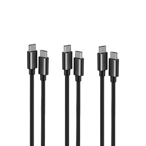 C-C Data Cable, Fast Charging Cable, Type C Charging Cables, USB C to C Cable Suitable for Phone 16 15 14 13 12Pro Plus Pro Max,S25 S24 S23 S22, Pad and More (Black)