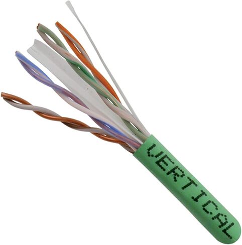 Vertical Cable Cat6, 550 MHz, UTP, 23AWG, Solid Bare Copper,1000ft, Bulk Ethernet Cable - 161 Series, Green in Kuwait