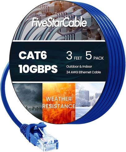 100FT Cat6 Ethernet Cable, High-Speed Patch Cable, Flat LAN Cable with RJ45 Connectors, 10Gigabit Internet Network Cord for Router, Modem, Gaming, PC, Xbox, PS5, Computer, Red in Saudi Arabia