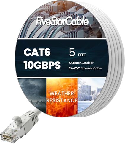 100FT Cat6 Ethernet Cable, High-Speed Patch Cable, Flat LAN Cable with RJ45 Connectors, 10Gigabit Internet Network Cord for Router, Modem, Gaming, PC, Xbox, PS5, Computer, Red in Saudi Arabia