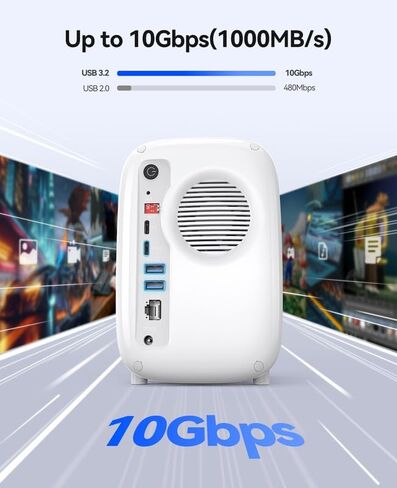 Orico Datamatrix 9TB حل التخزين الهجين ، 1 تيرابايت SSD لعملية البيانات + 8TB HDD للنسخ الاحتياطي للبيانات ، 1GBE ، 10 جيجابت في الثانية USB C & USB A ، All-In-One Hub ، DM102 in Kuwait