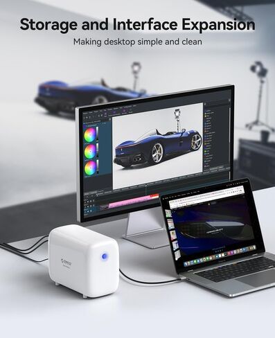 Orico Datamatrix 9TB حل التخزين الهجين ، 1 تيرابايت SSD لعملية البيانات + 8TB HDD للنسخ الاحتياطي للبيانات ، 1GBE ، 10 جيجابت في الثانية USB C & USB A ، All-In-One Hub ، DM102 in Kuwait