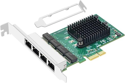 PCIE Quad-Port Gigabit Server Network Card with Realtek RTL8111H Chipset -PCI Express Ethernet Adapter,4-Port RJ45 LAN NIC Card,Supports IEEE802.1Q VLAN/IEEE802.3az. in Kuwait