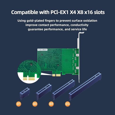 PCIE Quad-Port Gigabit Server Network Card with Realtek RTL8111H Chipset -PCI Express Ethernet Adapter,4-Port RJ45 LAN NIC Card,Supports IEEE802.1Q VLAN/IEEE802.3az. in Kuwait
