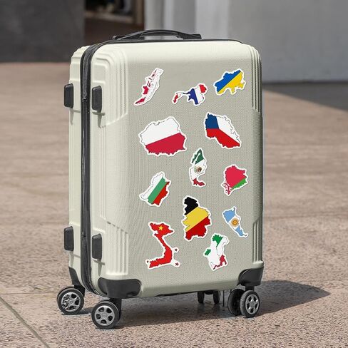 Pack 50 Pcs World Country Flags Stickers for Water Bottles Funny Laptop Cups Luggage Scrapbooking Suitcase Teens Girls Boys Adults Waterproof Aesthetic Sticker Small Vinyl Decals in Kuwait