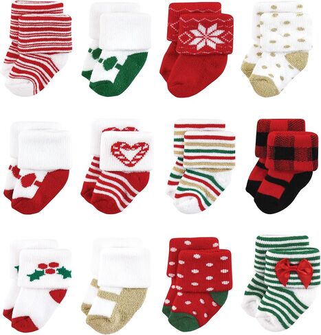 Hudson Baby Unisex Baby Cotton Rich Newborn and Terry Socks, Farm, 0-6 Months in Saudi Arabia