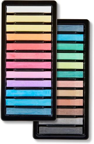 KINGART 175-24 Soft Chalk Pastels, 24 Assorted Colors, Square Charcoal, Drawing Media for All Artist in Saudi Arabia