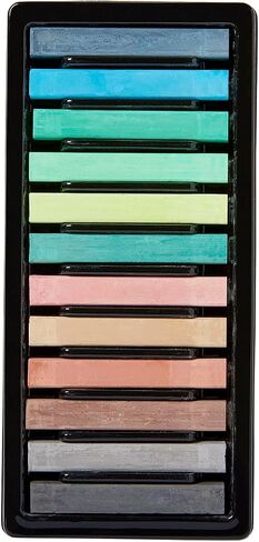 KINGART 175-24 Soft Chalk Pastels, 24 Assorted Colors, Square Charcoal, Drawing Media for All Artist in Saudi Arabia