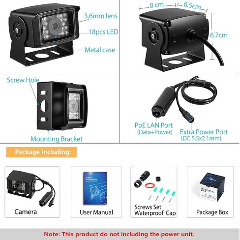 HD 4K 8MP POE IP كاميرا أمان صغيرة ، كاميرا صغيرة داخلية POE IP CAM IP65 مقاومة للماء ، LING LING LENS ، H.265 اكتشاف الحركة (I704-P-HS82) in Kuwait