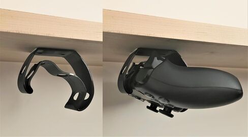 Controller Holder – Under Desk or Wall Mount for PS5 DualSense, Xbox, and Switch Pro Controllers | Quick Snap-in Design | Made in USA in Saudi Arabia