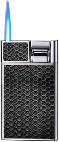Jet Torch Lighter Windproof Refillable Butane Gas Flame Slim Lighter Good for Cigar Cigarette Candle (Black Lighter) in Saudi Arabia