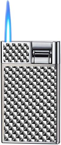Jet Torch Lighter Windproof Refillable Butane Gas Flame Slim Lighter Good for Cigar Cigarette Candle (Black Lighter) in Saudi Arabia