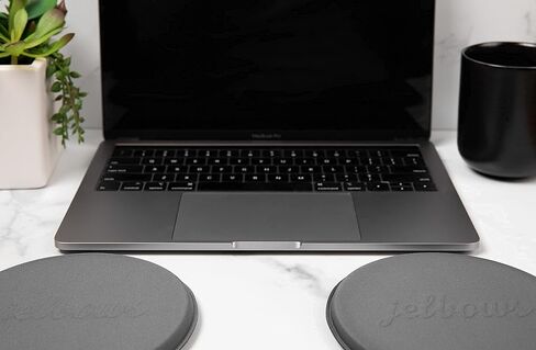 Jelbows Ergonomic Elbow Conbow Pads & Keyboard Wrist Cushion Bundle for Desk (Graphite Fabric) in Saudi Arabia