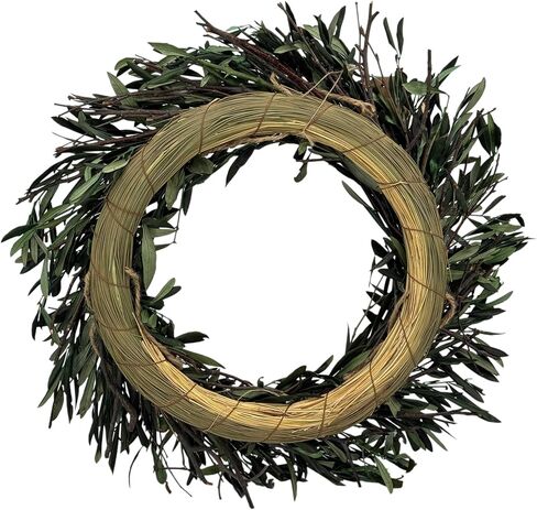 Galt International Natural Woven Weeping Willow Rattan Ring Wreath 21.7" Neutral Tone Home Decor Christmas Fall Harvest Thansgiving Wreath for Front Door in Saudi Arabia