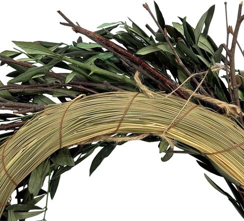 Galt International Natural Woven Weeping Willow Rattan Ring Wreath 21.7" Neutral Tone Home Decor Christmas Fall Harvest Thansgiving Wreath for Front Door in Saudi Arabia