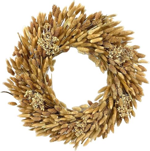 Galt International Natural Woven Weeping Willow Rattan Ring Wreath 21.7" Neutral Tone Home Decor Christmas Fall Harvest Thansgiving Wreath for Front Door in Saudi Arabia