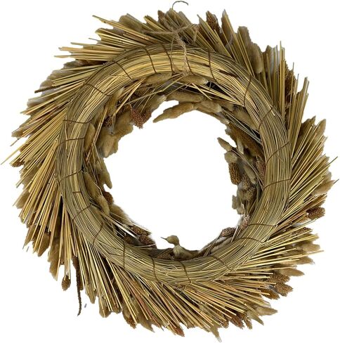Galt International Natural Woven Weeping Willow Rattan Ring Wreath 21.7" Neutral Tone Home Decor Christmas Fall Harvest Thansgiving Wreath for Front Door in Saudi Arabia