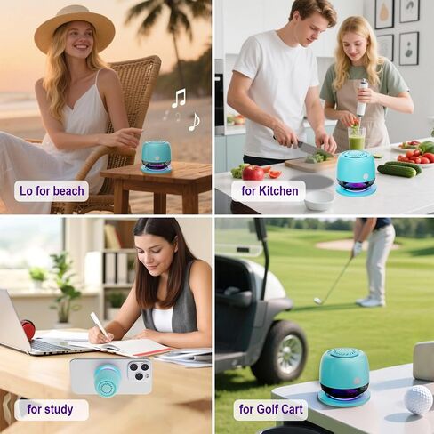 IPX67 مكبر صوت Bluetooth IPX67 ، مكبرات صوت مغناطيسية ، مكبر صوت بلوتوث لاسلكي مع 6 RGB ، هدية مثالية للرجال ، النساء ، في الهواء الطلق ، التخييم ، الحفلات ، الغرفة ، السيارة ، المنزل (الأسود) in Kuwait