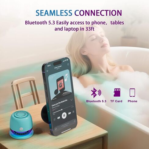 IPX67 مكبر صوت Bluetooth IPX67 ، مكبرات صوت مغناطيسية ، مكبر صوت بلوتوث لاسلكي مع 6 RGB ، هدية مثالية للرجال ، النساء ، في الهواء الطلق ، التخييم ، الحفلات ، الغرفة ، السيارة ، المنزل (الأسود) in Kuwait