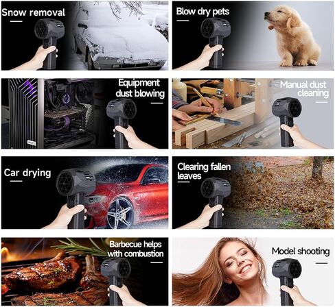 Yoidesu X64 PRO Mini Violent Turbo Fan, Super Powerful Compressed Air Duster Dry Blower, 64mm Duct Fan Brushless Motor Blower, Thrust 1.5kg / s Wind Speed 350km / h, 60W Fast Charging in Saudi Arabia