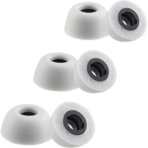 Replacement Foam Eartips for Technics EAH-AZ100 Wireless Earbuds, Ultimate Comfort, 3 Pairs (S/M/L, Gray)