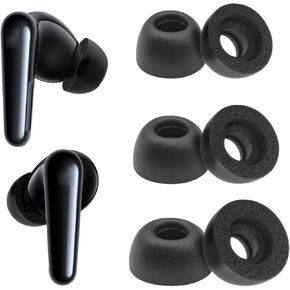 Klowcok Replacement Foam Eartips for Soundcore by Anker Liberty 4 Pro/Liberty 5/Liberty 3 Pro, Not for Liberty 4 NC Wireless Earbuds, Comfort Fit (3 Pairs, S/M/L, Black)