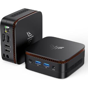 KAMRUI Mini PC Computer, Intel Processor N97 (up to 3.6 GHz), 16GB DDR4 RAM 256GB M.2 SSD, Mini Desktop Computer Support Dual 4K, WiFi, Bluetooth, Ethernet, HTPC for Business, Education, Home