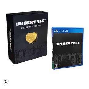 002_UNDERTALE Playstation_4 PS4_Collector's Edition, w/ Gold Heart Shaped Locket Music Box (japanese version)