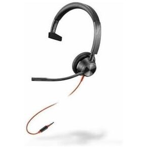 HP Poly Blackwire 3315 Headset - Mono - Mini-Phone (3.5mm) - Wired - 32 Ohm - Over-The-Head, On-Ear - Monaural - Supra-aural - 3.80 ft Cable - Omni-Directional Microphone - Black