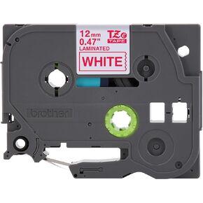 Brother® TZe-232 Red-On-White Tape, 0.5" x 26.2'