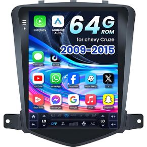 8Core+4GB RAM Car Radio for Cruze 2009 2010-2015: 10.4 Inch 1280 * 800 HD Touchscreen Car Stereo - Wireless Carplay Andriod Auto Mirror Link Bluetooth 5GWiFi Backup Camera GPS AM/FM SWC