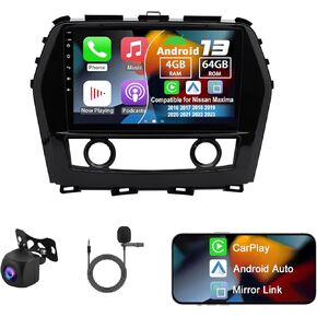 Android 14 Double Din Car Radio متوافق مع Nissan Maxima 2016-2023 ، 4G+64G 10 "Stereo Screen Car Stereo مع Carplay Wirroid Auto GPS WiFi Camera